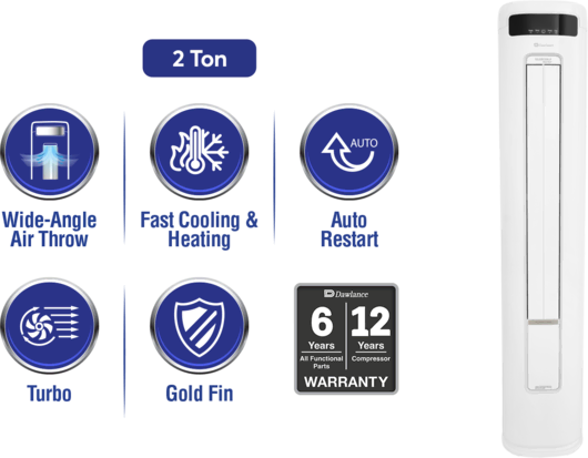 Dawlance Glamour+  2 Ton Inverter Floor Standing AC