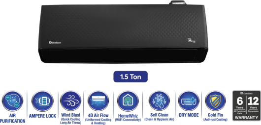 Dawlance PurSense 1.5 Ton Black Split Air Conditioners